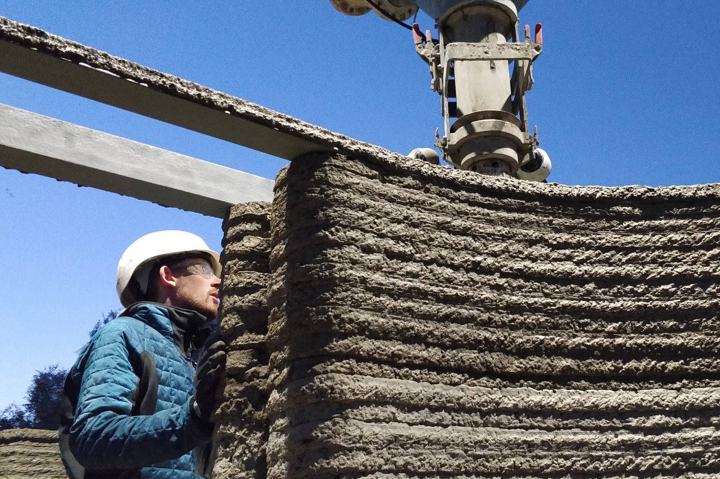 3DCP Group construction site with 3D concrete printer